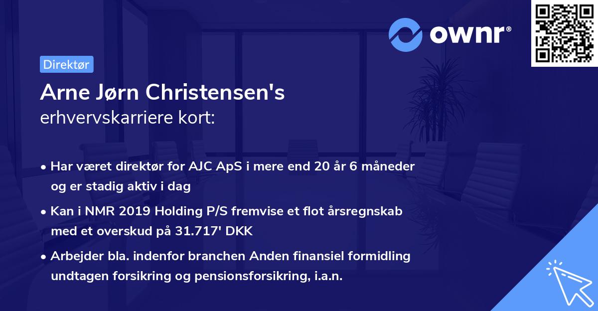 Arne Jørn Christensen's erhvervskarriere kort