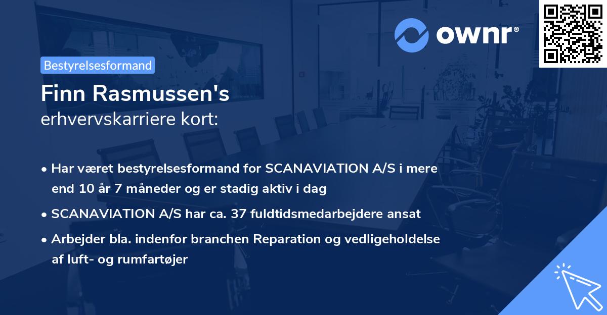 Finn Rasmussen's erhvervskarriere kort