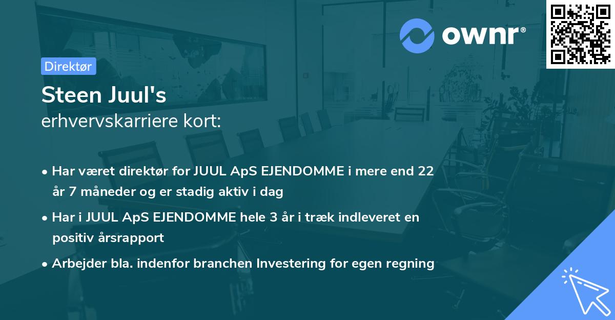 Steen Juul's erhvervskarriere kort