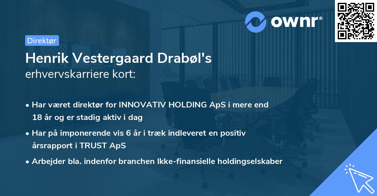 Henrik Vestergaard Drabøl's erhvervskarriere kort