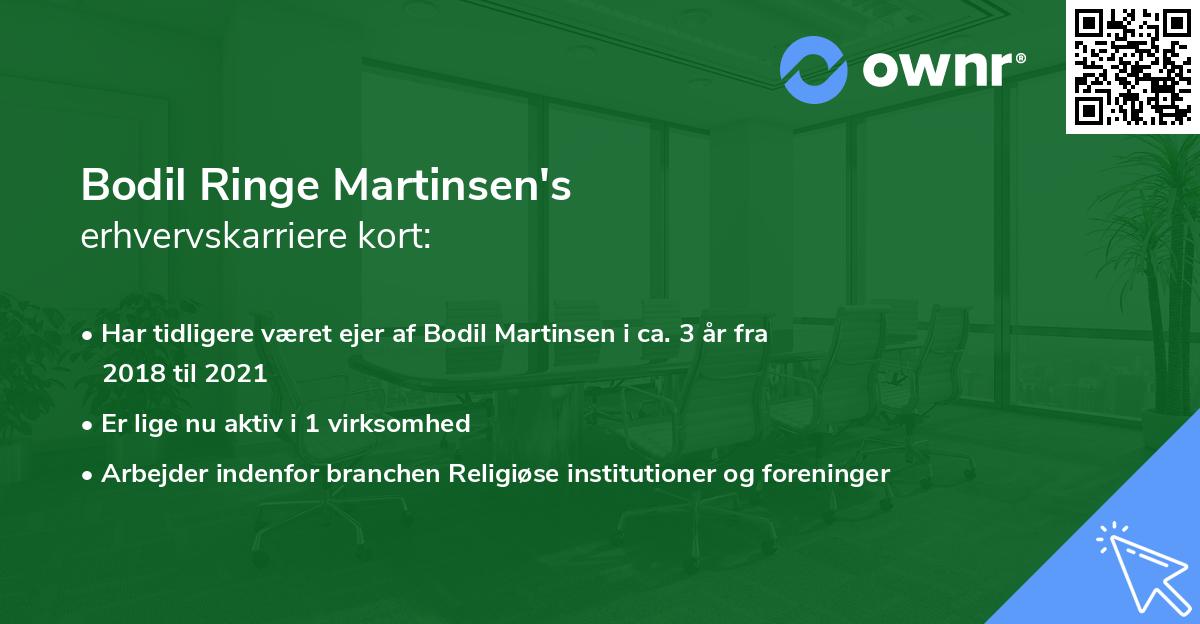 Bodil Ringe Martinsen's erhvervskarriere kort