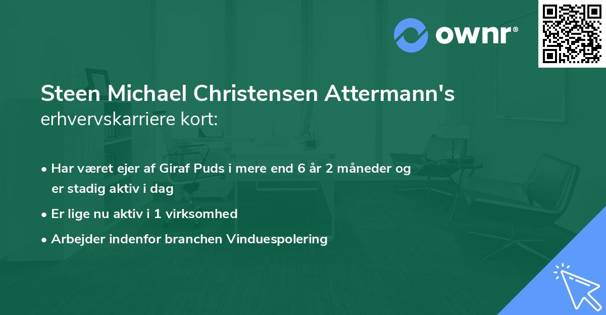 Steen Michael Christensen Attermann's erhvervskarriere kort