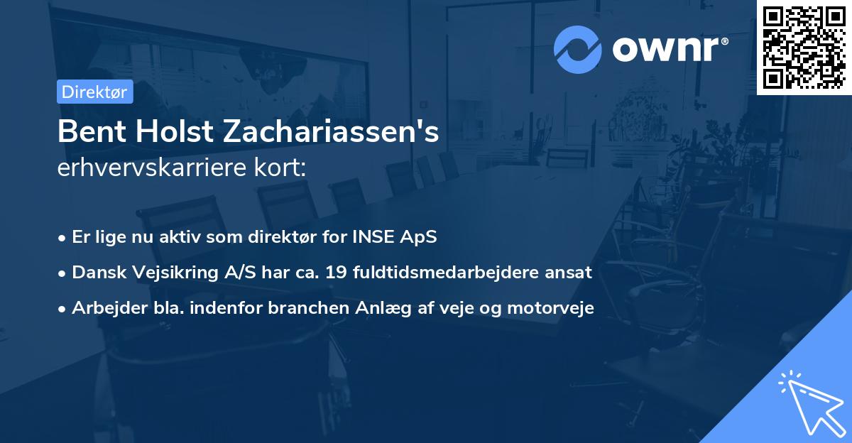 Bent Holst Zachariassen's erhvervskarriere kort