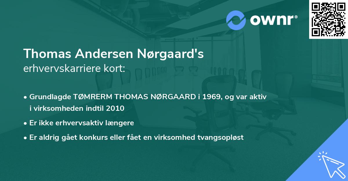 Thomas Andersen Nørgaard's erhvervskarriere kort