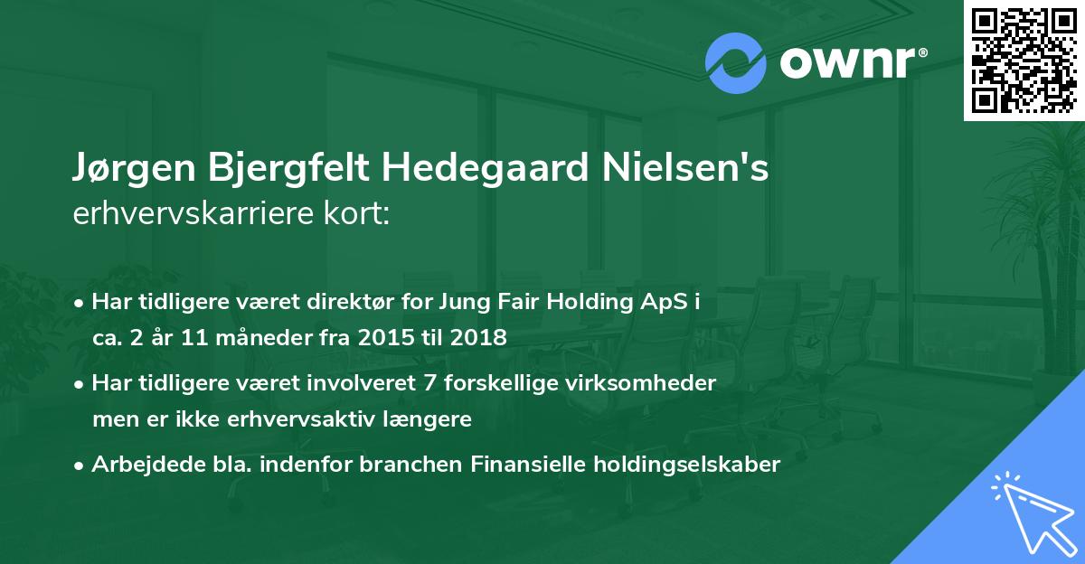 Jørgen Bjergfelt Hedegaard Nielsen's erhvervskarriere kort