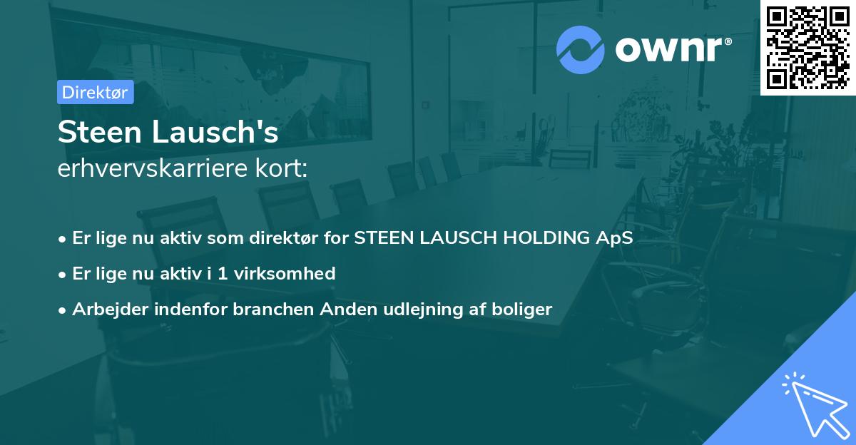 Steen Lausch's erhvervskarriere kort