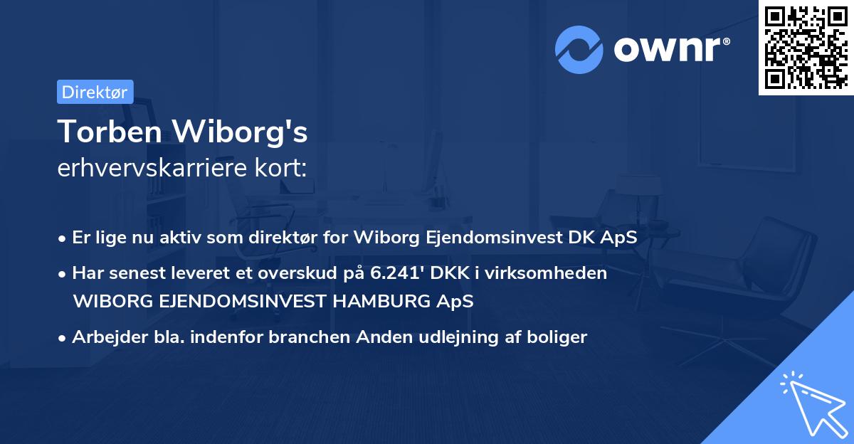 Torben Wiborg's erhvervskarriere kort