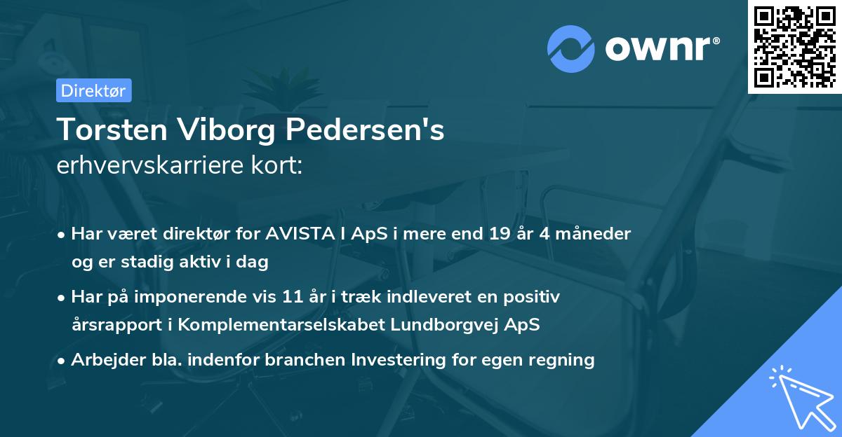 Torsten Viborg Pedersen's erhvervskarriere kort