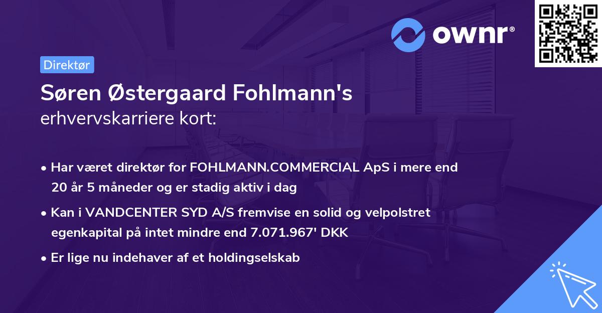 Søren Østergaard Fohlmann's erhvervskarriere kort