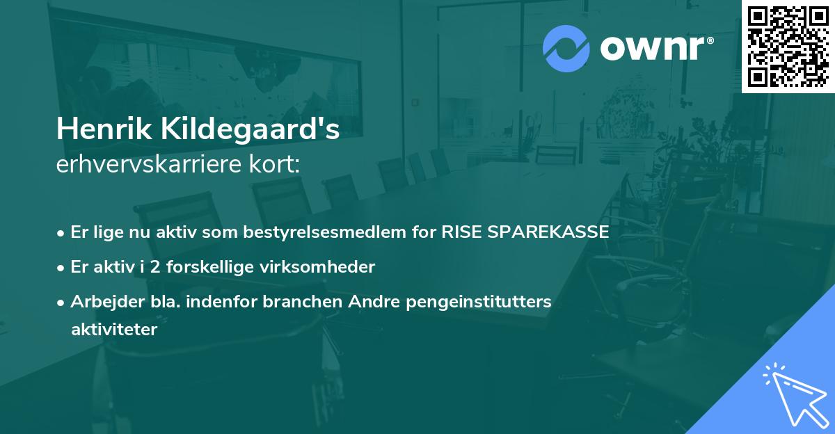 Henrik Kildegaard's erhvervskarriere kort