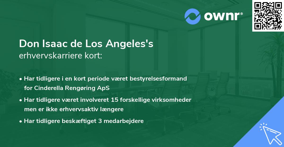 Don Isaac de Los Angeles's erhvervskarriere kort