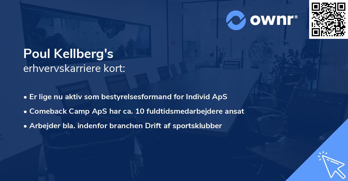 Poul Kellberg's erhvervskarriere kort