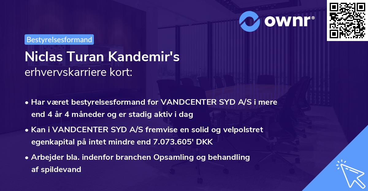 Niclas Turan Kandemir's erhvervskarriere kort