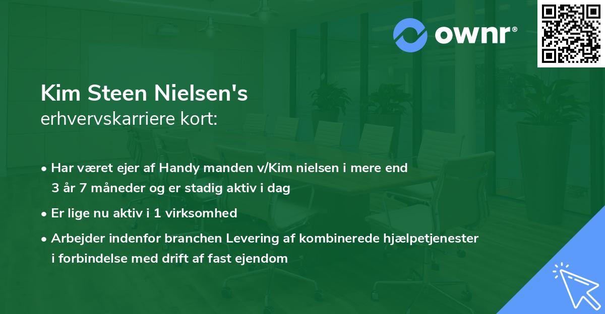 Kim Steen Nielsen's erhvervskarriere kort