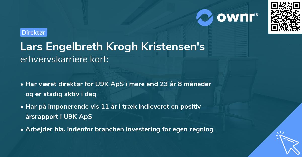 Lars Engelbreth Krogh Kristensen's erhvervskarriere kort