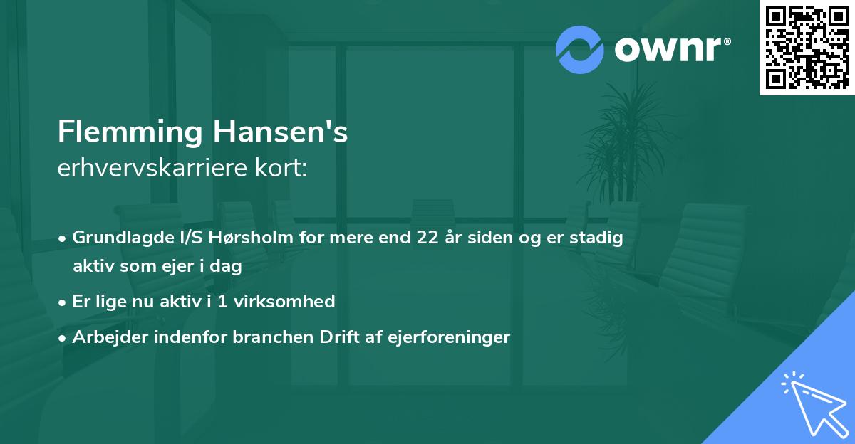 Flemming Hansen's erhvervskarriere kort