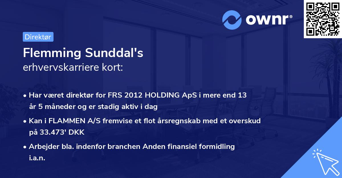 Flemming Sunddal's erhvervskarriere kort