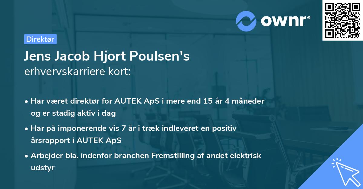 Jens Jacob Hjort Poulsen's erhvervskarriere kort