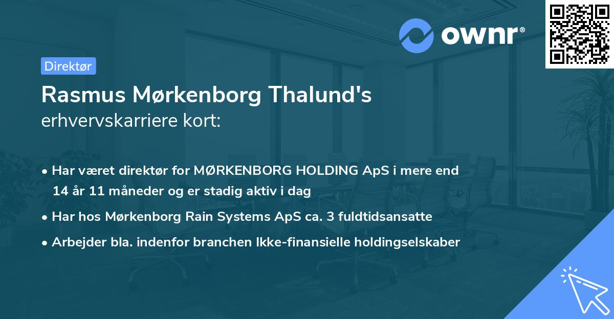 Rasmus Mørkenborg Thalund's erhvervskarriere kort