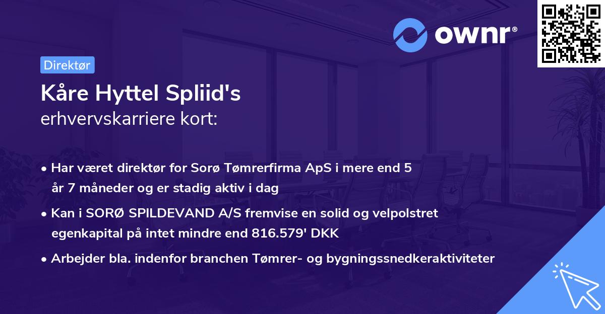 Kåre Hyttel Spliid's erhvervskarriere kort