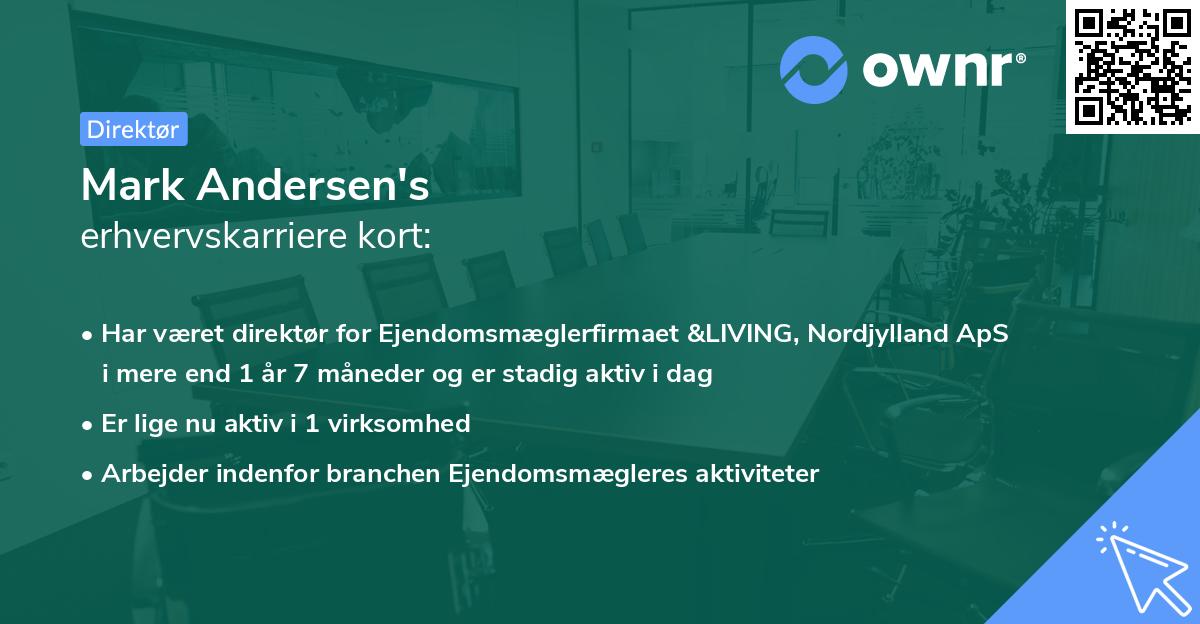 Mark Andersen's erhvervskarriere kort