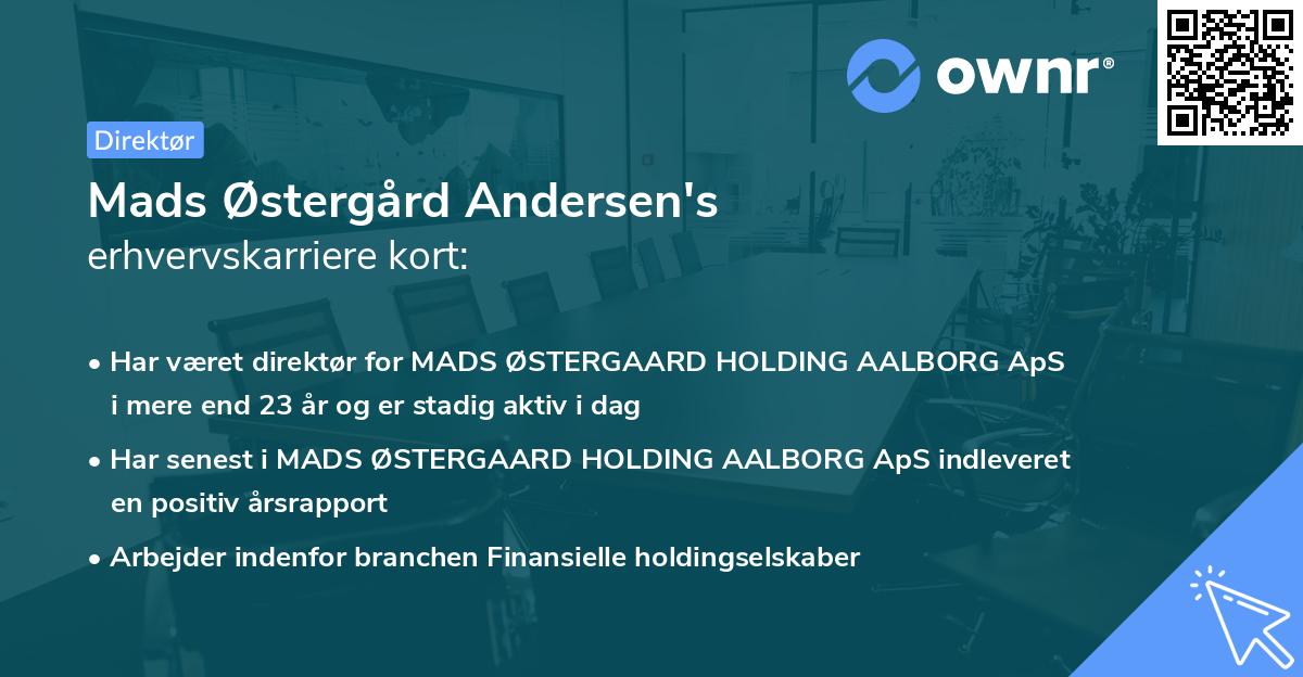 Mads Østergård Andersen's erhvervskarriere kort