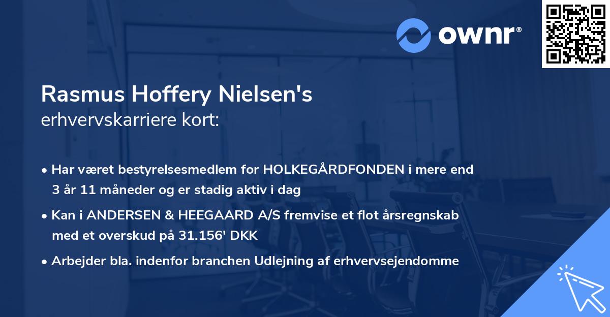 Rasmus Hoffery Nielsen's erhvervskarriere kort