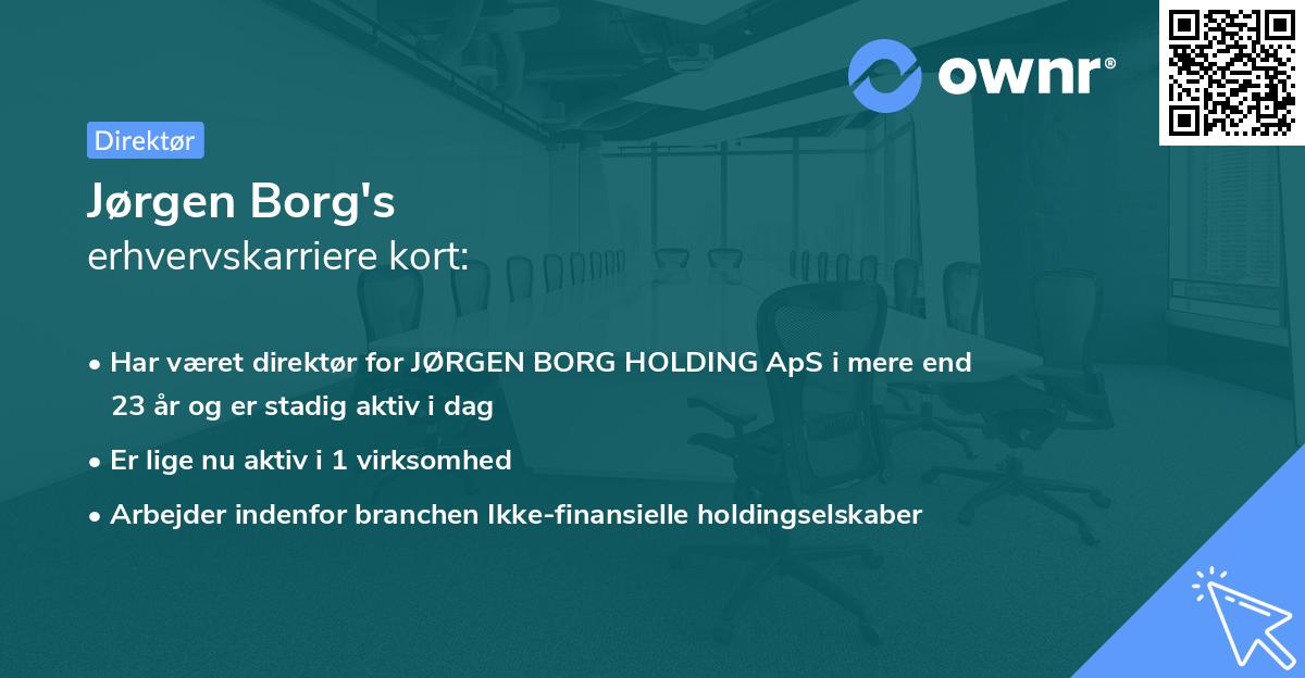 Jørgen Borg's erhvervskarriere kort