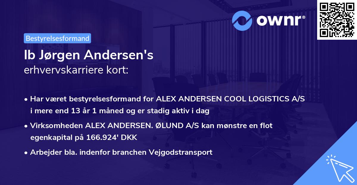Ib Jørgen Andersen's erhvervskarriere kort