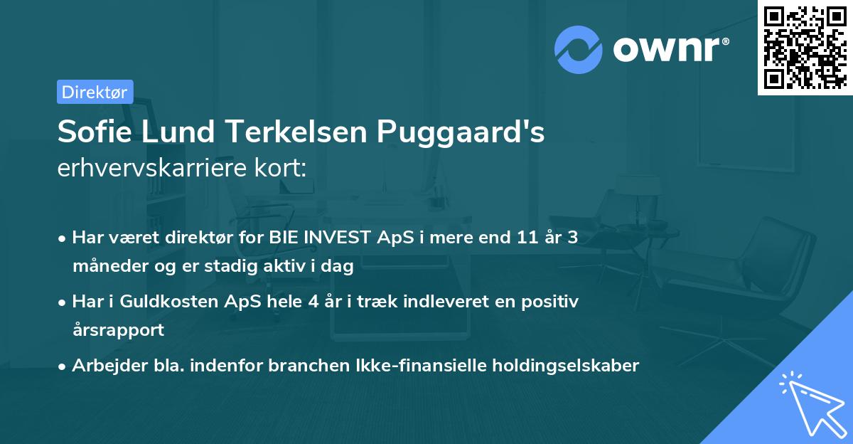 Sofie Lund Terkelsen Puggaard's erhvervskarriere kort