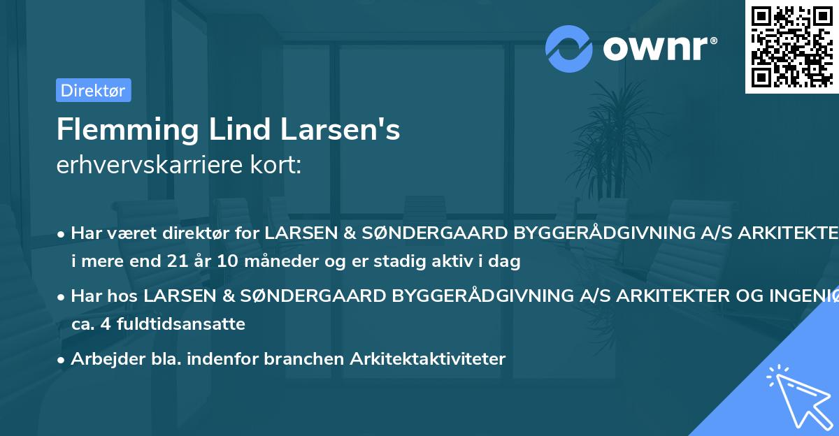 Flemming Lind Larsen's erhvervskarriere kort