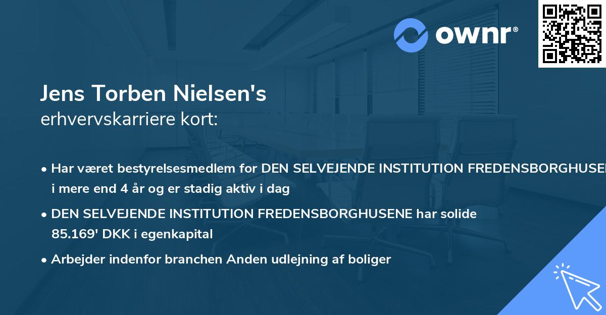 Jens Torben Nielsen's erhvervskarriere kort