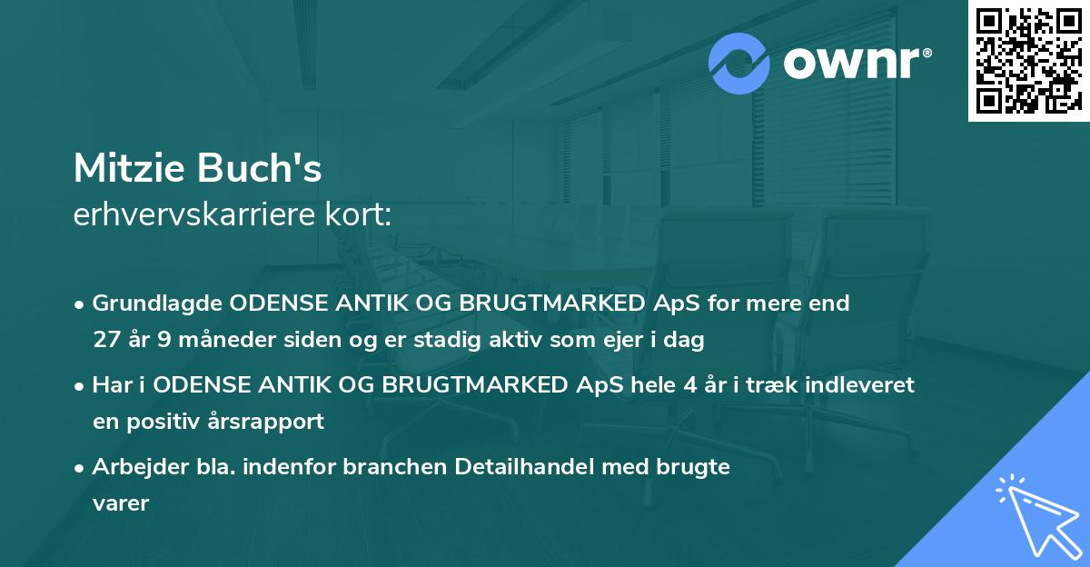 Mitzie Buch's erhvervskarriere kort