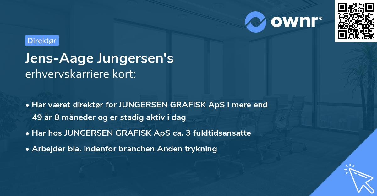 Jens-Aage Jungersen's erhvervskarriere kort