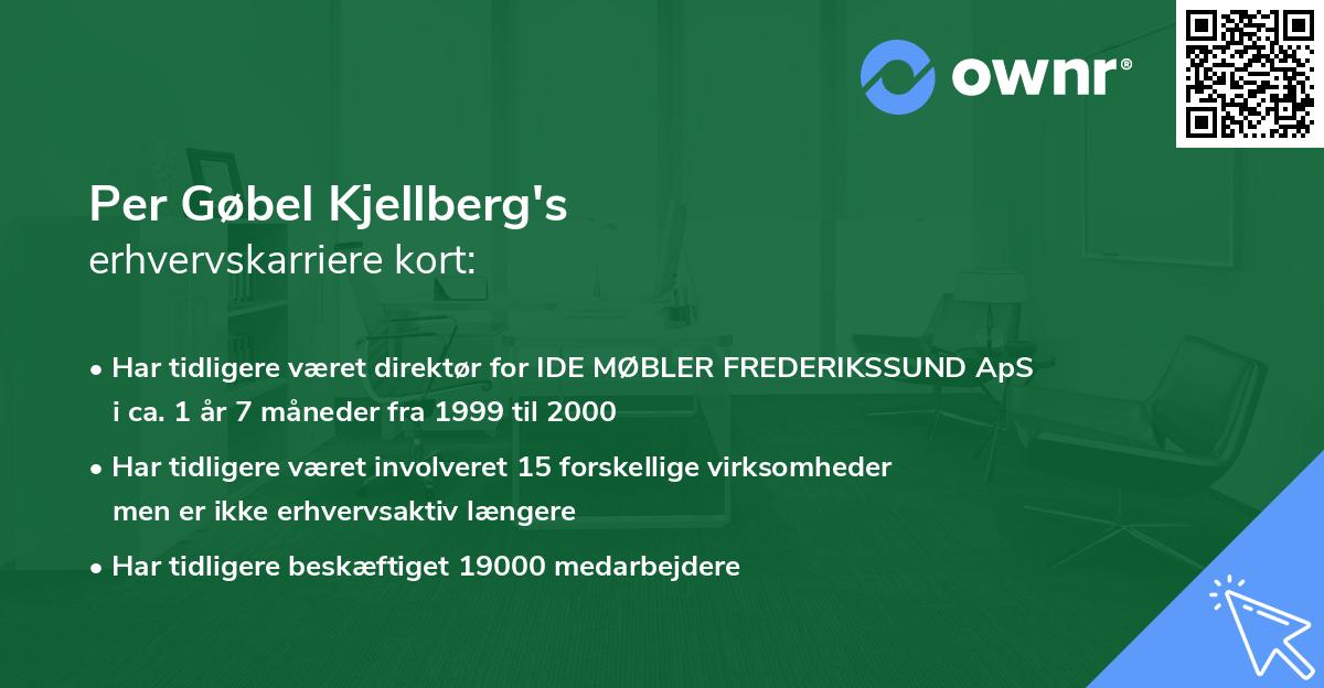 Per Gøbel Kjellberg's erhvervskarriere kort