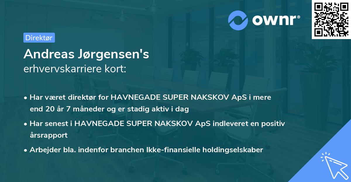 Andreas Jørgensen's erhvervskarriere kort
