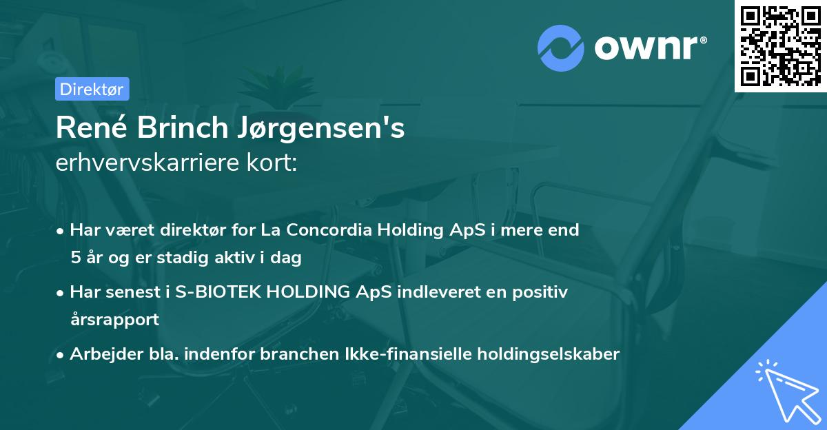 René Brinch Jørgensen's erhvervskarriere kort