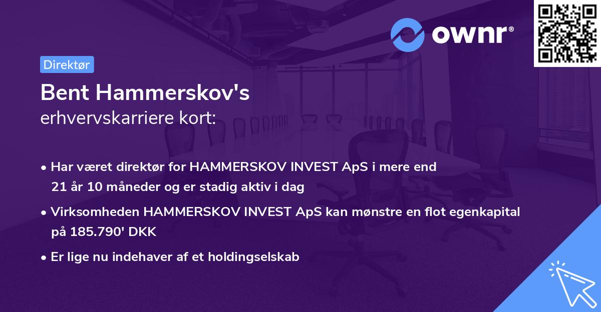 Bent Hammerskov's erhvervskarriere kort