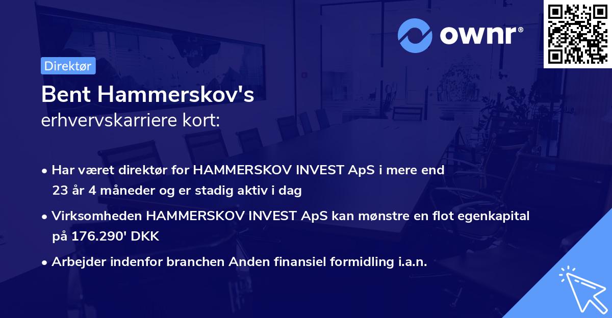 Bent Hammerskov's erhvervskarriere kort