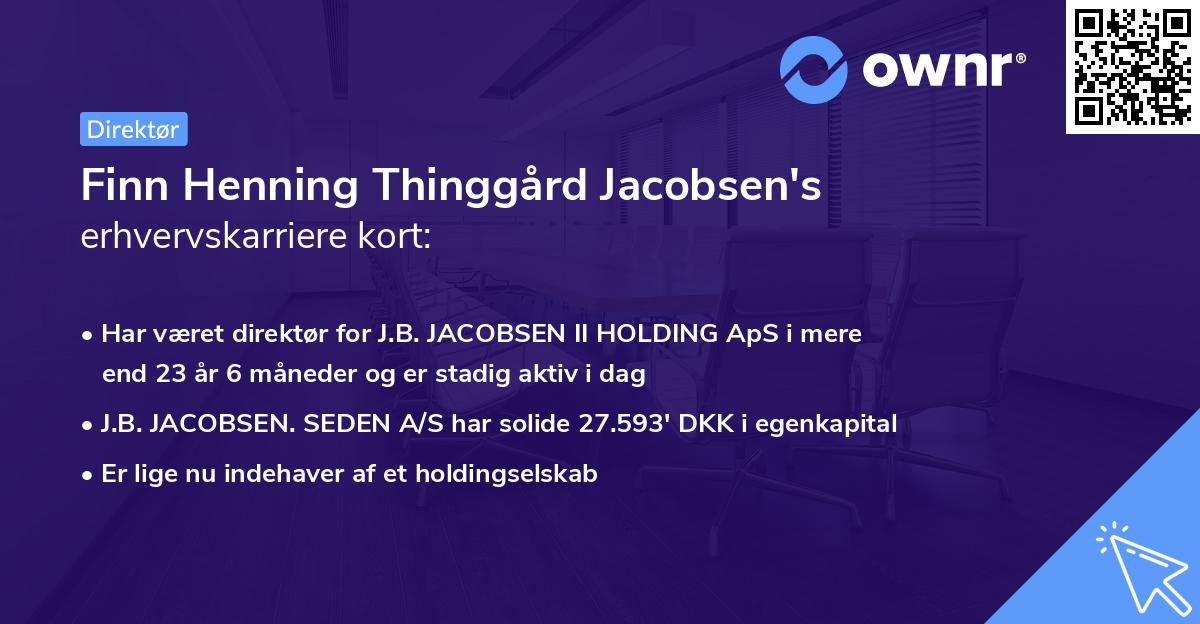 Finn Henning Thinggård Jacobsen's erhvervskarriere kort