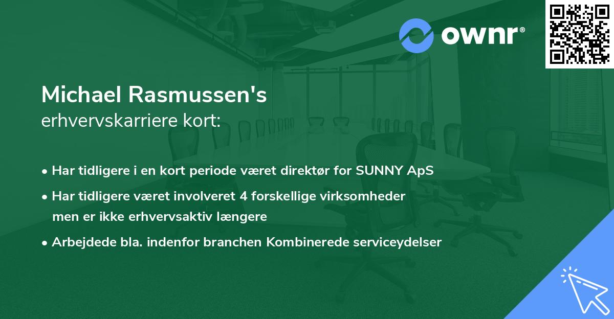 Michael Rasmussen's erhvervskarriere kort