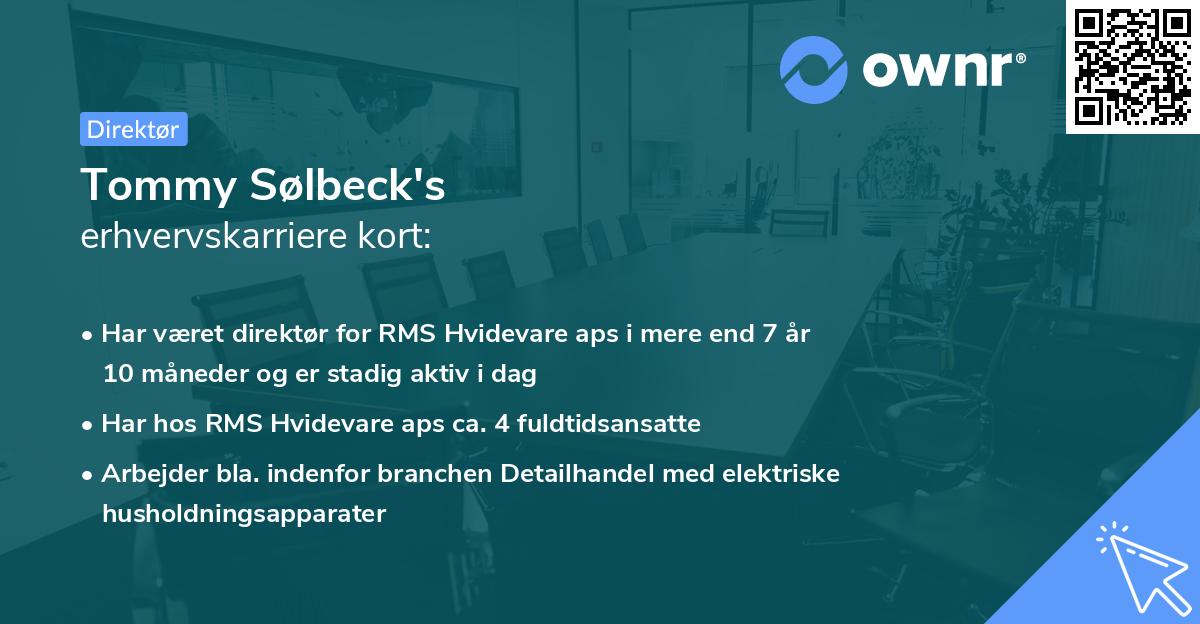 Tommy Sølbeck's erhvervskarriere kort