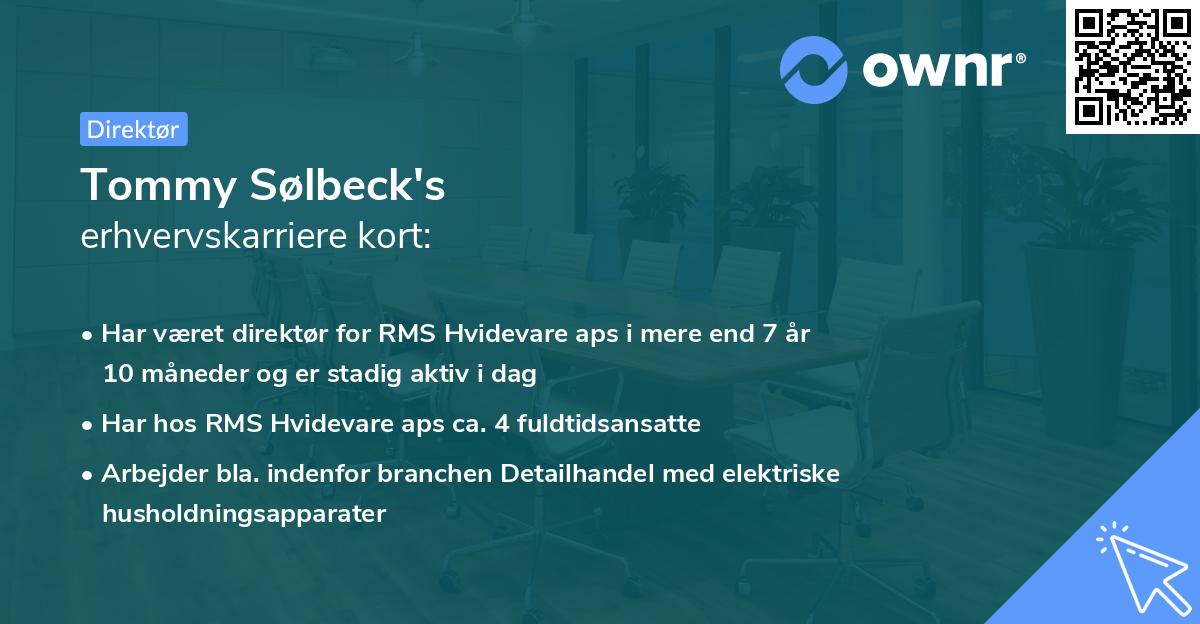 Tommy Sølbeck's erhvervskarriere kort