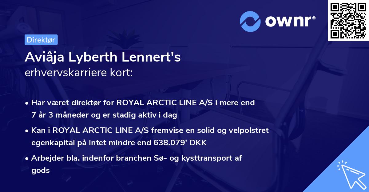 Aviâja Lyberth Lennert's erhvervskarriere kort
