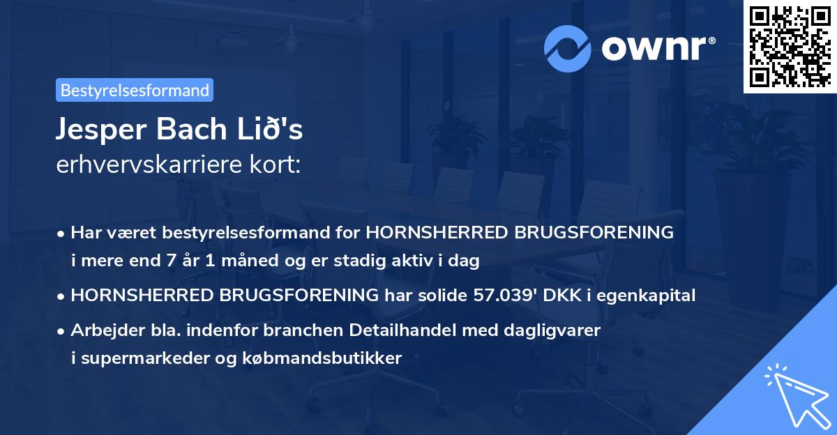 Jesper Bach Lið's erhvervskarriere kort
