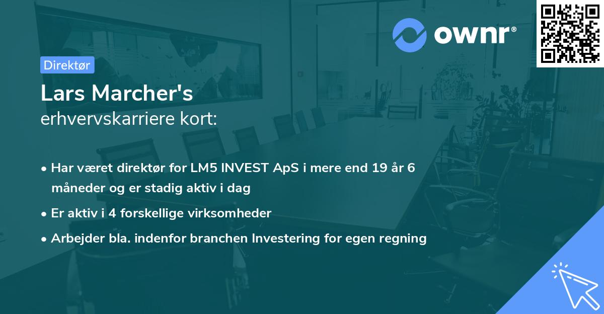 Lars Marcher's erhvervskarriere kort