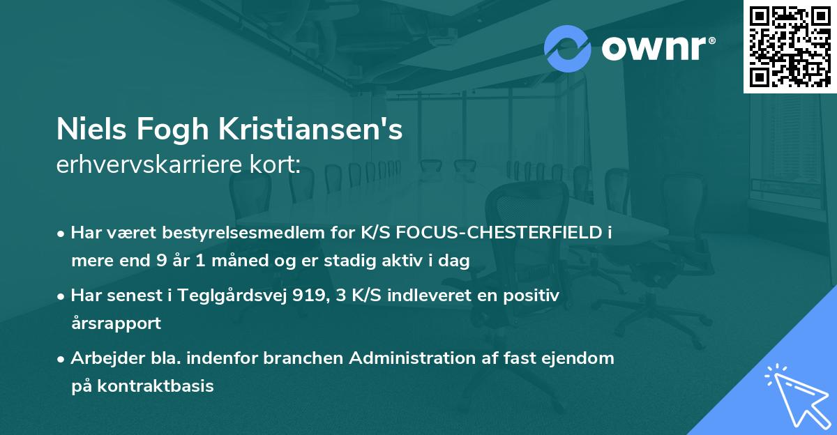 Niels Fogh Kristiansen's erhvervskarriere kort