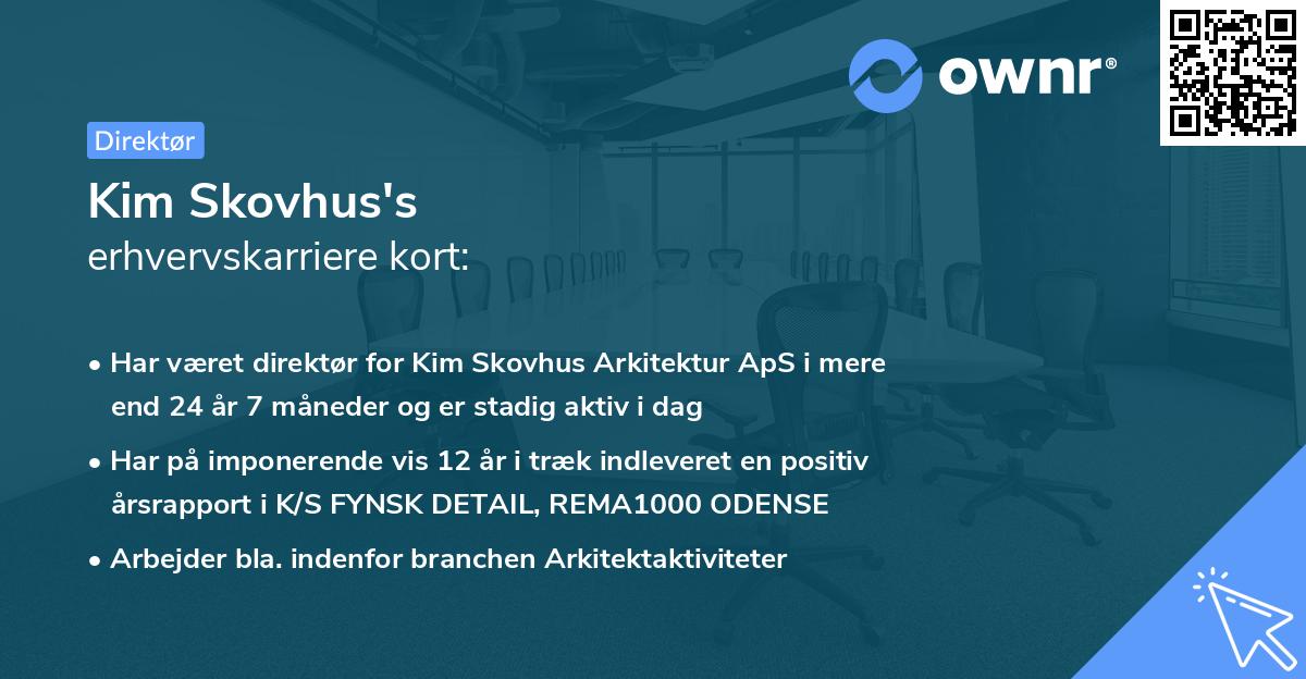 Kim Skovhus's erhvervskarriere kort