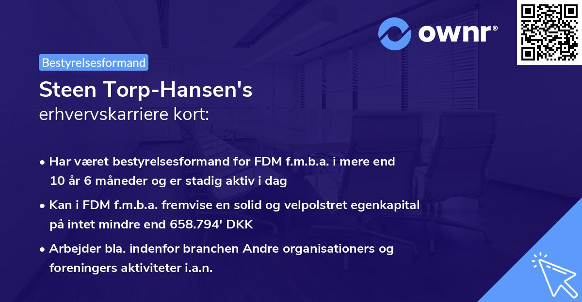Steen Torp-Hansen's erhvervskarriere kort