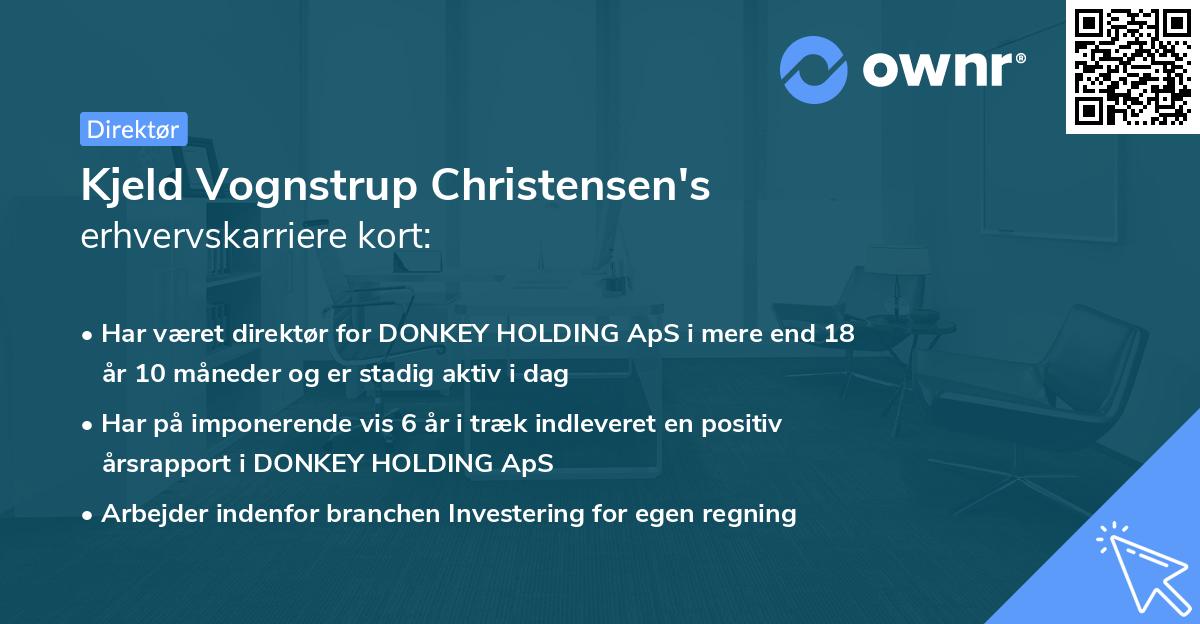 Kjeld Vognstrup Christensen's erhvervskarriere kort